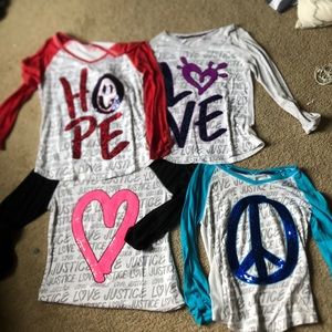 Bundle justice long sleeve shirts size 16